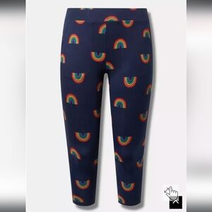 Torrid rainbow Pocket Premium Leggings Blue 2x New!